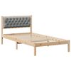 vidaXL Cadru de pat Gri deschis 100 x 200 cm Lemn de pin masiv
