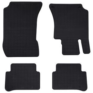 vidaXL Covor pentru mașină 4 pcs Negru Cauciuc