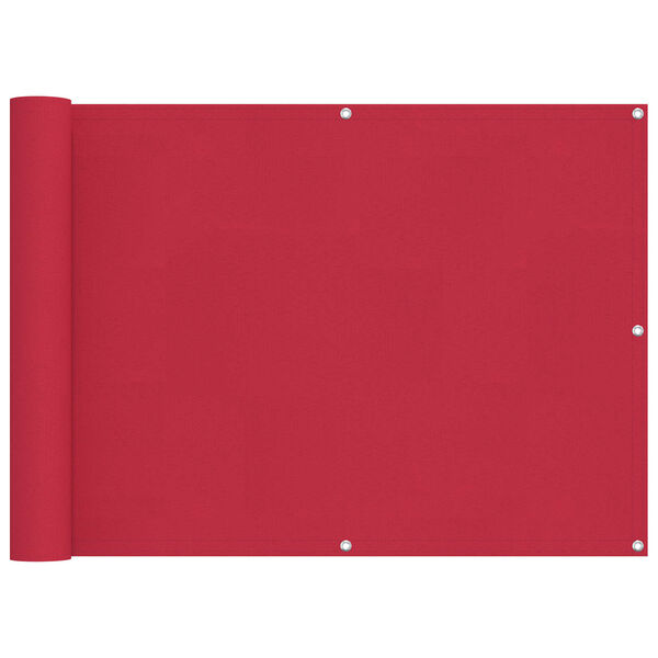 vidaXL Ecran de balcon Burgundy 75 x 500 cm Oxford alu acoperit cu PU
