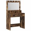 vidaXL Masă de Machiaj Stejar fumuriu 79 x 41 x 135 cm Lemn compozit
