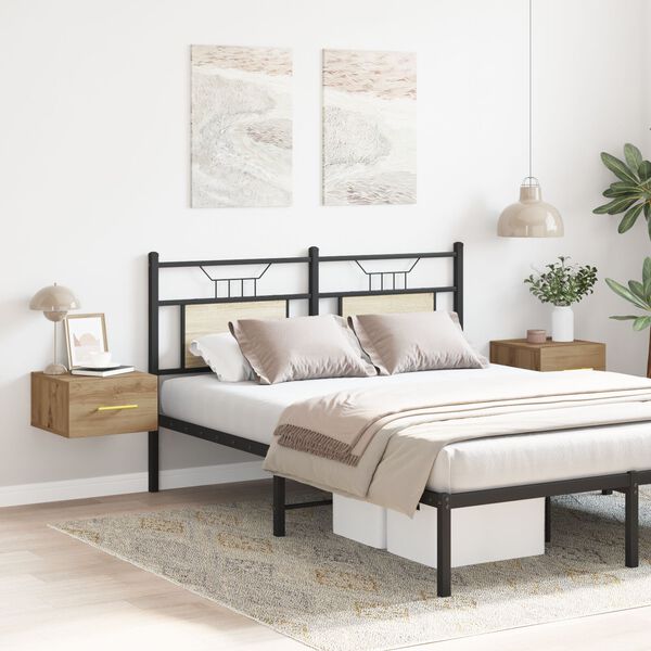 vidaXL Dulap de noapte 2 pcs Stejar Artizanal 35 x 35 x 20 cm