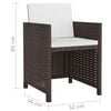vidaXL Set mobilier de exterior cu perne, 11 piese, maro, poliratan