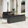 vidaXL Set de canapele pentru grădină 8 pcs Negru Rattan poli