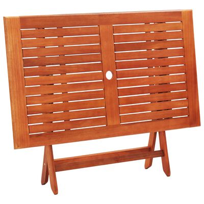 vidaXL Set mobilier de exterior pliabil, 5 piese, lemn masiv eucalipt