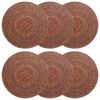 vidaXL Plăci de iarbă de mare 6 pcs Maro &Oslash; 30 cm 100% Iarbă de mare