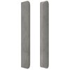vidaXL Tăblie de pat cu aripioare gri deschis 203x16x118/128cm catifea