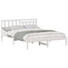 vidaXL Cadru de pat cu headboard Alb 150 x 200 cm Lemn de pin masiv