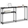 vidaXL MasaConsole Stejar Negru 146 x 22.5 x 75 cm Lemn compozit