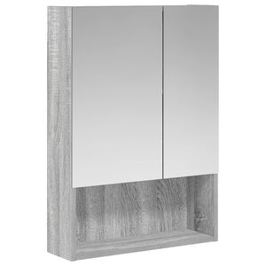 vidaXL Dulap cu oglindă pentru baie Gri Sonoma 50 x 14,5 x 70 cm
