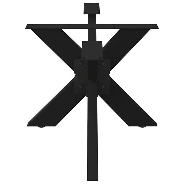 vidaXL Picior masă de cafea, formă de păianjen, negru, 98x58x(42-43) cm, oțel