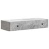 vidaXL Masă laterală montată pe perete 87,5 x 34,5 x 17 cm Gri Beton