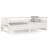 vidaXL Pat extensibil de zi, alb, 2x(90x200) cm, lemn masiv de pin