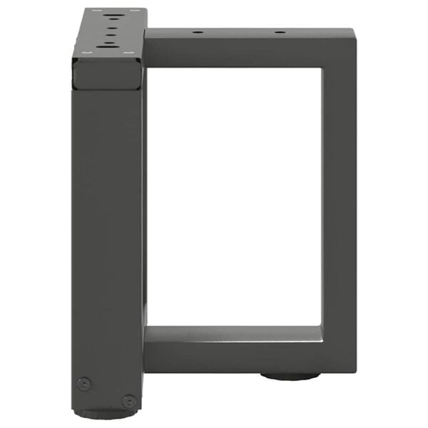 vidaXL Picioare pentru măsuță de cafea &icirc;n formă de T, 2 buc., antracit, 30x25x(30-31) cm, oțel