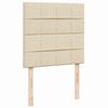 vidaXL Cadru de pat otoman cu saltea crem 80x200cm stofa