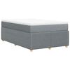 vidaXL Pat box spring cu saltea, gri deschis, 120x190 cm, textil
