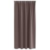vidaXL Perdele Opaque cu Inel 2 pcs Maro &icirc;nchis 175 x 140 cm Poliester