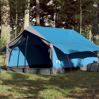 vidaXL Cort camping pentru 2 persoane, albastru, impermeabil