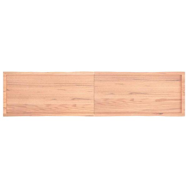 vidaXL Blat masă, 220x50x(2-4) cm, maro, lemn tratat contur organic