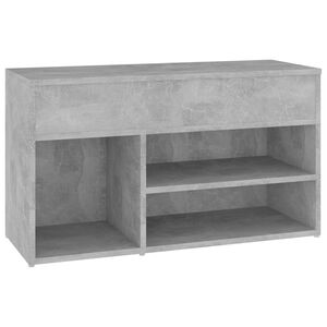 vidaXL Banchetă pantofar, gri beton, 80x30x45 cm, PAL