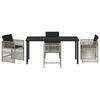 vidaXL Set de masă pentru grădină 5 pcs Gri deschis poliratan