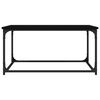 vidaXL Măsuță de cafea, negru, 80x50x40 cm, lemn prelucrat și fier