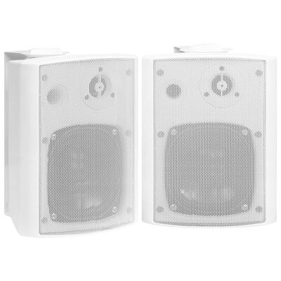 vidaXL Boxe stereo de perete, 2 buc., alb, 100 W, interior/exterior