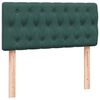 vidaXL Pat box spring cu saltea, verde &icirc;nchis, 100x220 cm, catifea