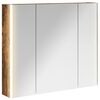vidaXL Dulap cu oglindă pentru baie Stejar fumuriu 83,5 x 15,5 x 70 cm