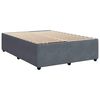 vidaXL Pat box spring cu saltea, gri &icirc;nchis, 140x200 cm, catifea