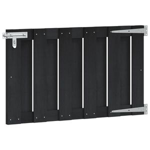 vidaXL Poartă de grădină 100 x 60 cm WPC și Aluminiu Negru