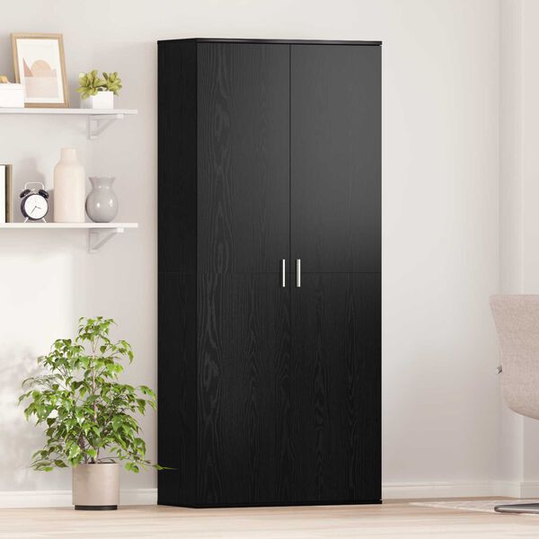 vidaXL Înălțat Stejar negru 80 x 35 x 180 cm Lemn compozit