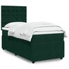 vidaXL Pat box spring cu saltea, verde &icirc;nchis, 100x200 cm, catifea