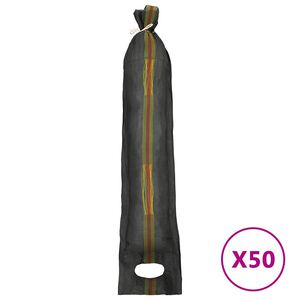 vidaXL Saci de nisip, 50 buc., verde &icirc;nchis, 103x25 cm, HDPE