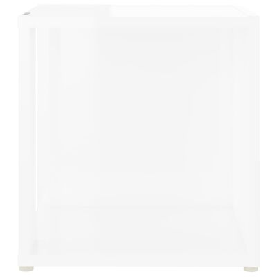 vidaXL Masă laterală, alb extralucios, 33x33x34,5 cm, PAL