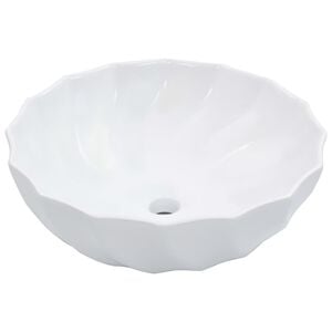 vidaXL Chiuvetă de baie, alb, 46 x 17 cm, ceramică