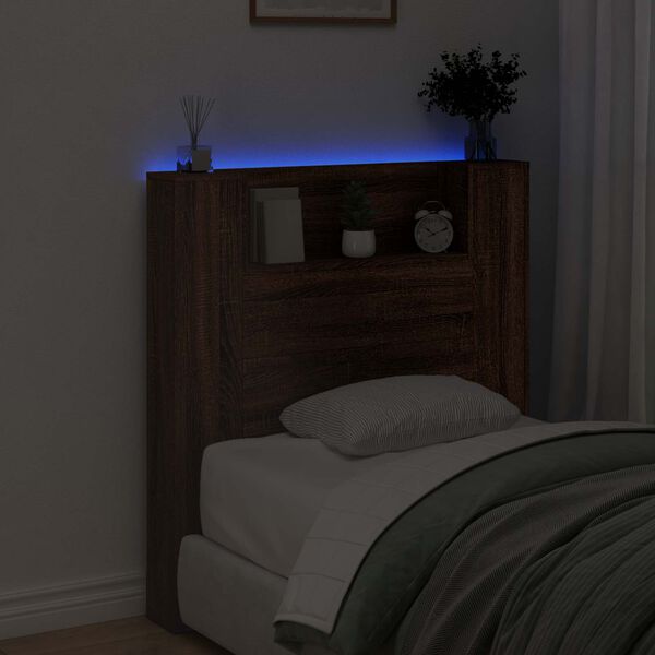 vidaXL Tăblie cap Stejar &icirc;nchis 100 x 16,5 x 103,5 cm Lemn compozit