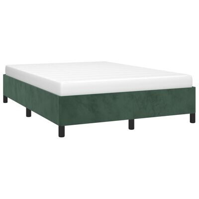 vidaXL Cadru de pat, verde închis, 140x200 cm, catifea