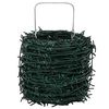 vidaXL S&acirc;rma ghimpată, rolă s&acirc;rmă verde, 100 m