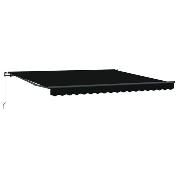vidaXL Cortina Retractabilă Negru 400 &times; 350 cm Poliester și oțel