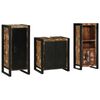vidaXL Set de mobilier pentru baie 3 buc. Multicolor și negru