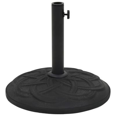 vidaXL Suport umbrelă de soare, negru, beton, rotund, 15 kg
