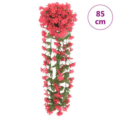 vidaXL Ghirlande de flori artificiale, 3 buc., roze, 85 cm