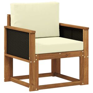 vidaXL Canapea Medie pentru Exterior Lemn Solid de Acacia natural