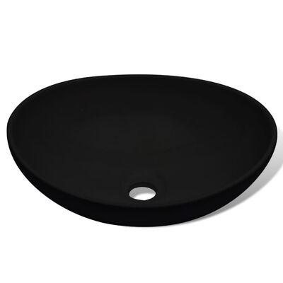 vidaXL Chiuvetă ceramică, 40 x 33 cm, negru