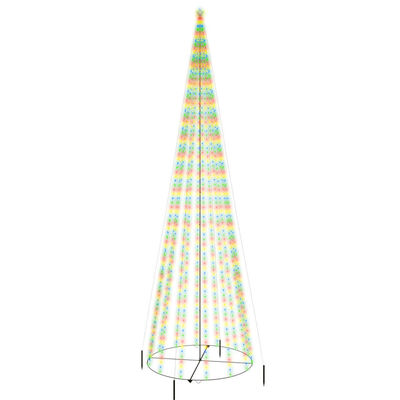 vidaXL Brad de Crăciun conic, 1134 LED-uri, multicolor, 230x800 cm