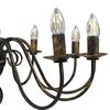 vidaXL Candelabru antichizat, negru, 12 becuri E14