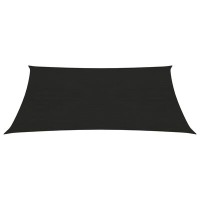 vidaXL Pânză parasolar, negru, 3,5x4,5 m, HDPE, 160 g/m²