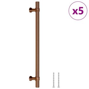 vidaXL M&acirc;nere de dulap, 5 buc., bronz, 192 mm, oțel inoxidabil