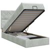 vidaXL Pat ottoman cu saltea Gri deschis 80 x 200 cm Catifea