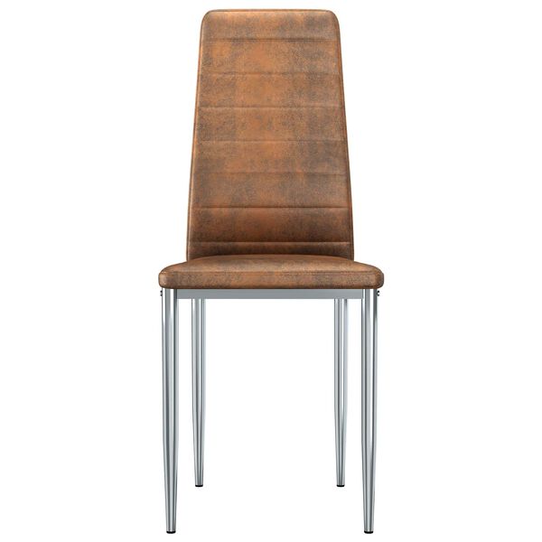 vidaXL Scaune de dining 2 pcs Maro 41.5 x 48 x 99 cm